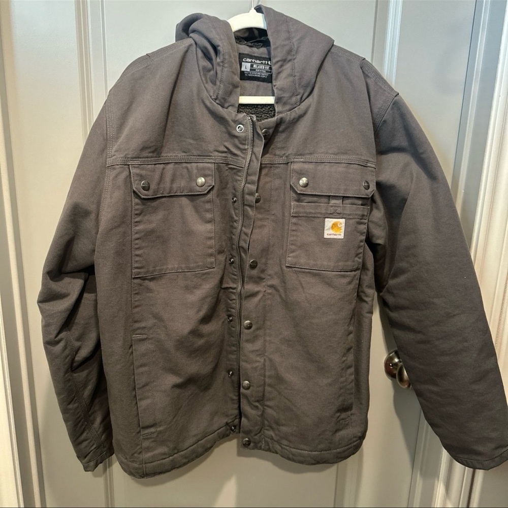 Carhartt Jacket - MEN'S SHERPA-LINED UTILITY JACKET - RELAXED FIT - WASHED DUCK